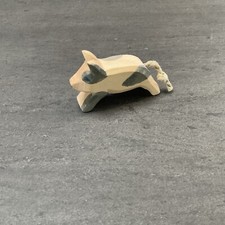 Ostheimer Ferkel gefleckt laufend Ostheimer 10954 Holzfigur kleines Schwein