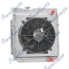 4 Row Radiator+ Shroud Fan For 1965 1966 Ford Mustang;1960-65 Falcon Ranchero MT