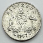 Photo of a 1957 Australia Sixpence from an eBay listing that sold on Apr 18, 2026