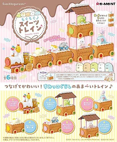 RE-MENT Sumikko Gurashi Mogumogu Sweets Train Box All 6 types 6 pieces