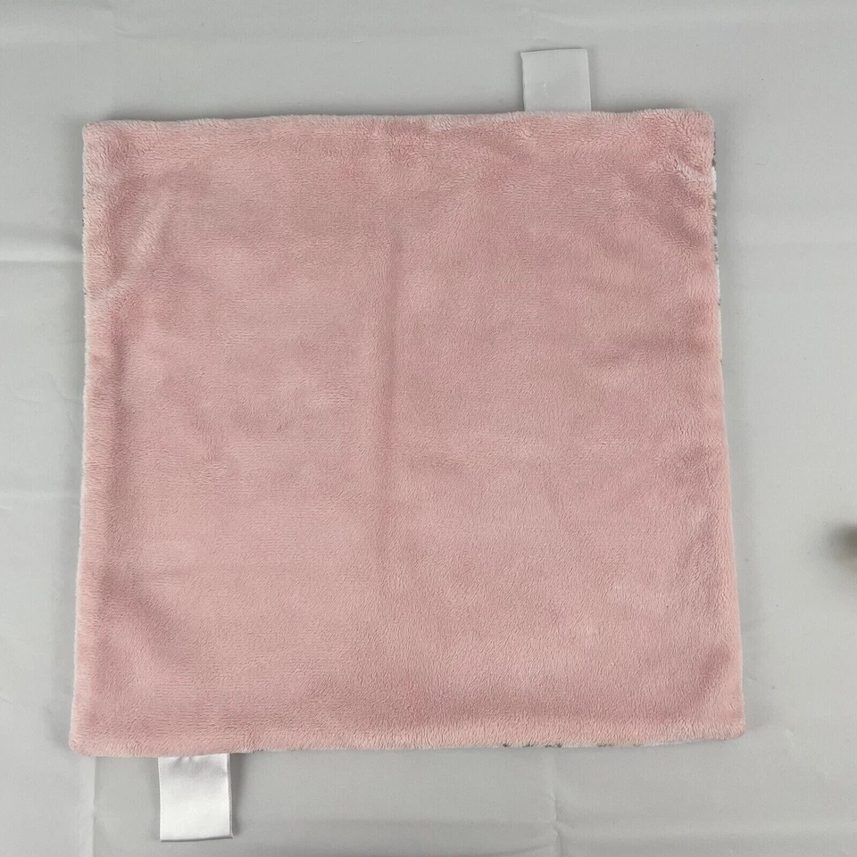 Manta de seguridad para bebé molino de viento de granero animal blanco y rosa Lovey Farm Yard 13" Foto 2 de 3