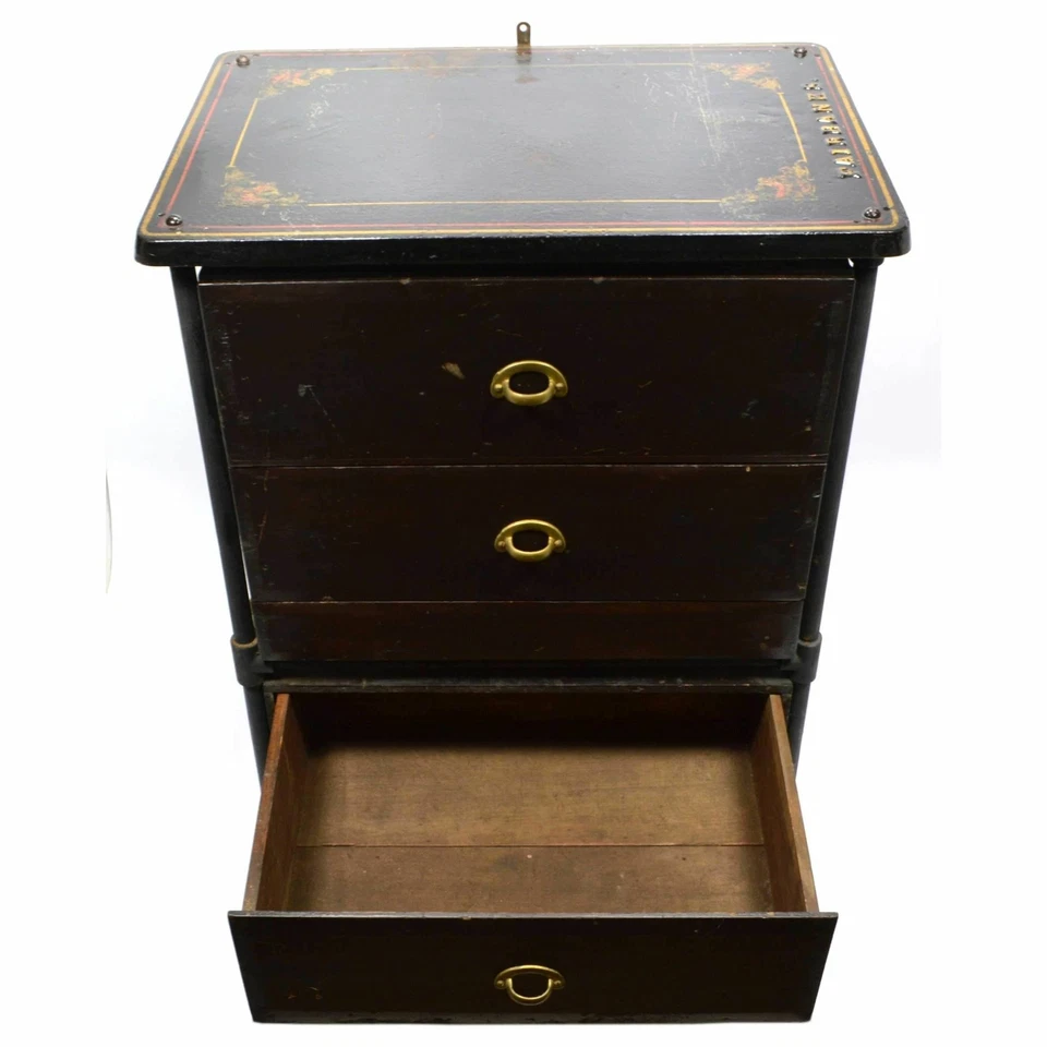 Antigua cómoda/mesa auxiliar FAIRBANKS HIERRO FUNDIDO Y MADERA ¿Hecha en casa? Foto 4 de 4