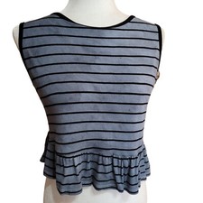 Charlotte Russe Women's Size Medium Tie Dye Stripe Cropped Tank Top Made in USA