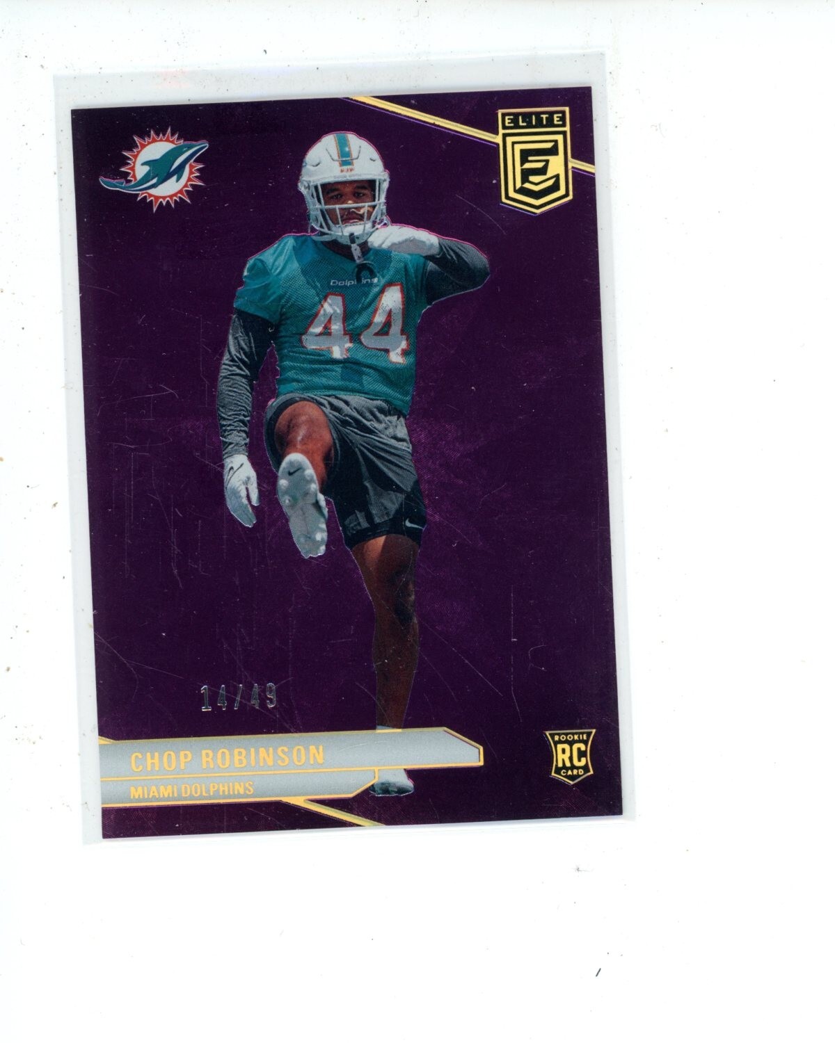 2024 Panini Donruss Elite Purple #140 Chop Robinson Rookie RC #d 14/49