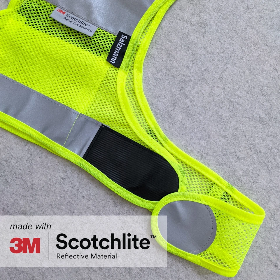 Salzmann High Visibility Reflective Sports Vest - Made with 3M Scotchlite - Image 3 of 4