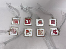 AGD Valentines Decor - Romantic Heart Themed Mirror Ornaments 8pc