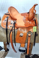 Western Kids Youth Adult Barrel leather Horse Saddle Tack Set 10"-18" Free Ship