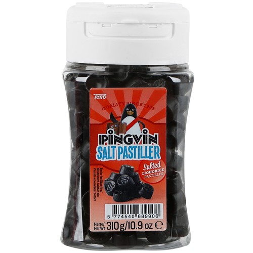 Toms Pingvin Salty Licorice Candy Made in Denmark 310g/10.9oz FREE