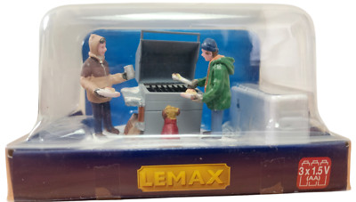 Lemax Grillin Chillin Christmas Snow Village Dog Camping Decor 04234