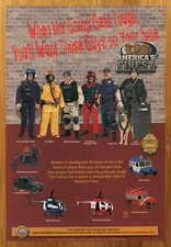 2000 America's Finest Action Figures Print Ad/Poster Police Firefighter SWAT Art