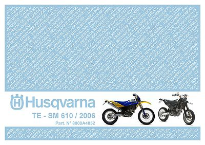 #ad #ad Husqvarna Parts Manual Book 2006 TE 610 amp; SM 610 $19.50