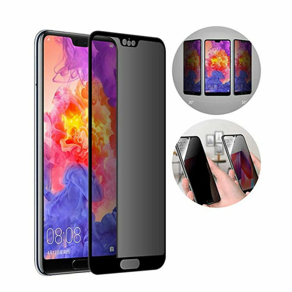 2x Protector de pantalla de vidrio templado antiespía privacidad para Huawei P10 Plus P20 Pro Foto 3 de 4