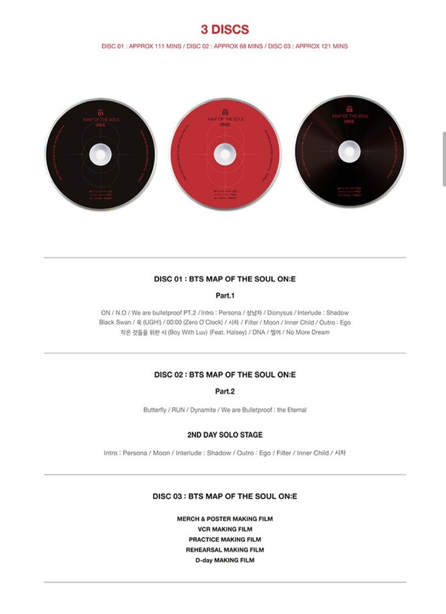 💜BTS MAP OF THE SOUL ON:E ONE Blu Ray Full set w/ SG SUGA