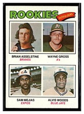 1977 Topps #479 Rookie Outfielders Asselstine/Gross/Mejias/Woods