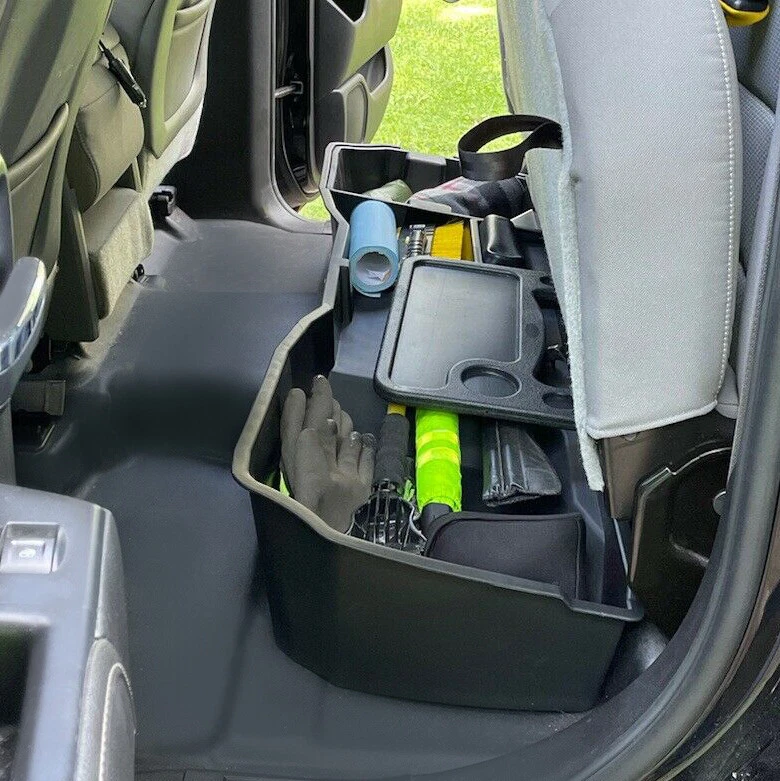 Underseat Storage Box For 14-19 Silverado Sierra 1500 2500HD Extended Double Cab Foto 3 de 4