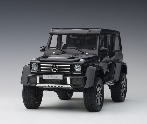 MERCEDES-BENZ G500 2 SQUARED 4X4 GLOSS BLACK 1:18 AUTOART 76317 NO LONGER MADE - Picture 10 of 17
