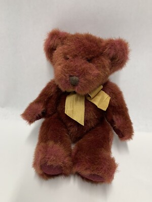 Russ Berrie Tinker Purple Burgundy Teddy Bear Stuffed Animal Plush 