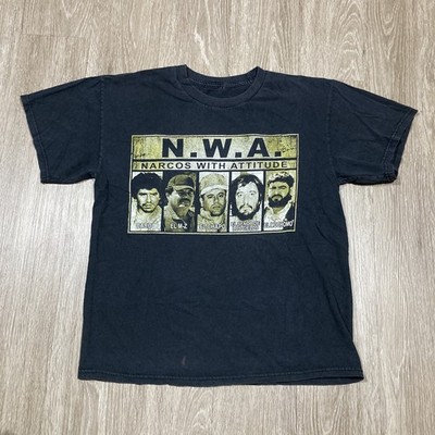 Narcos Shirt M Vintage 90s 00s Y2k Chapo Narcos With Attitude Mexican NWA Tee