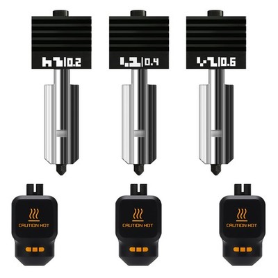 3-Pack Upgraded Hotend Kit for Bambu Lab P2S/H2D/H2S/H2C 3D Printers