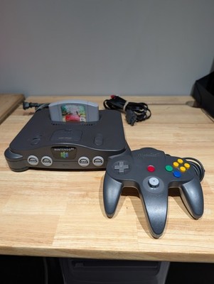 Nintendo 64 Console. Black Mario Kart Controller Cruis'n USA Tested And Working