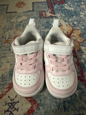 Nike Court Borough Low Toddler Shoes White Pink Size 5C Kids