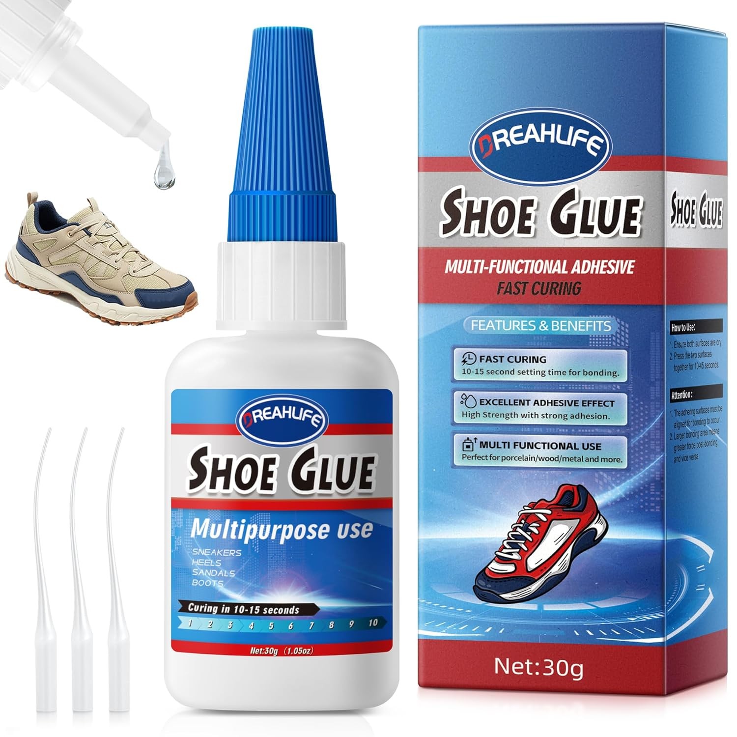 Super Glue for Shoe Repair - Heavy Duty, Ideal for Soles, Boots, Sneakers, Heels