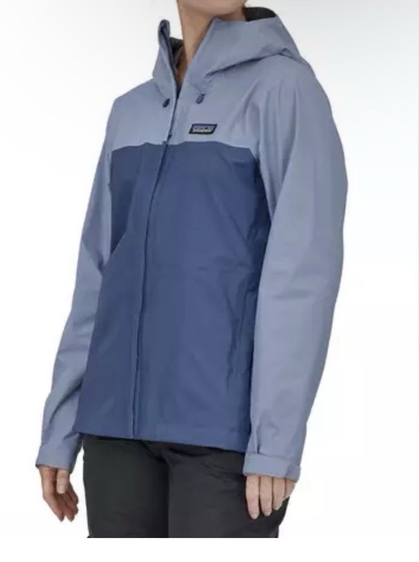 Patagonia Blue Torrentshell Hooded Full Zip Pockets Rain Coat Womens Jacket XS