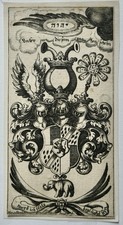 RANTZAU coat of arms engraving 17th century Hensbergen Hamburg Order Elephant 1670