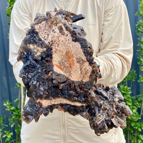 9.8LB Large Natural Smoky Black Quartz Cluster Crystal raw Specimen Healing - Picture 16 of 16