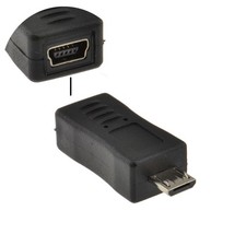 USB Mini B 5 pin Socket to Micro USB Male Plug Adapter Converter [005947]