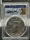 2017-(W) PCGS MS70 Silver Eagle FDOI Cleveland Signed West Point Label
