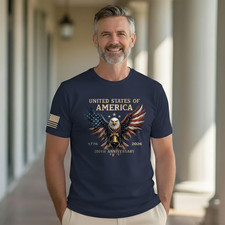 USA 250 Years 1776-2026 Eagle Flag Patriotic Shirt - Free Shipping US