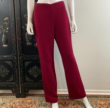 Vintage 1990  s Burgundy Wool Straight Leg Pants, Lined, Ann Taylor, Size 8