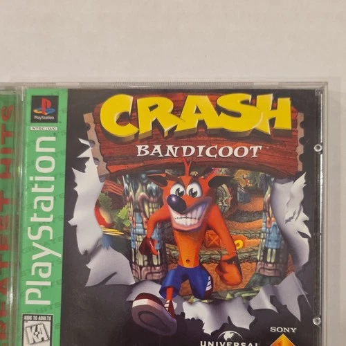 Crash Bandicoot PS1 Game, KA Rated, Action & Adventure Platformer, Manual Inclu…