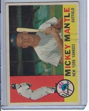 1960 Topps Set-Break #350 Mickey Mantle LOW GRADE (creasing) Great Set Filler