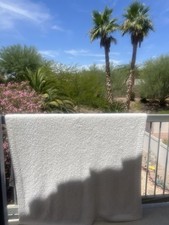 Barefoot Dreams CozyChic White Throw Blanket White Rbbed Large Soft 52x60"