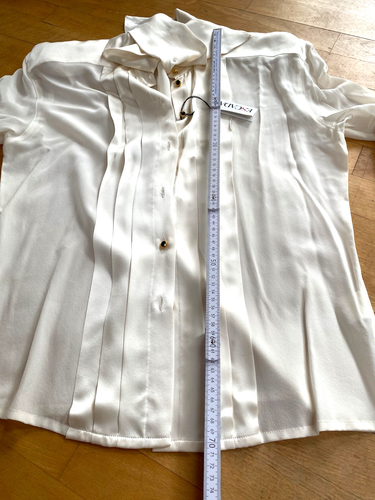 Camicia di seta di lusso Escada champagne nuova 42 - Foto 18 di 20