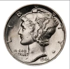 1944 Mercury Dime BU Uncirculated Mint State 90% Silver 10c US Coin #5575