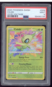 2020 Pokémon Sword & Shield Vivid Voltage 009 Celebi PSA 9