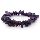 Women's 7 Inch Purple Amethyst Stone Chip Stretchy Bracelet