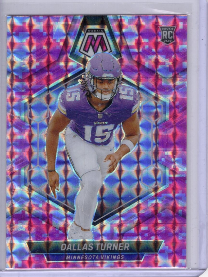 2024 Panini Mosaic #317 Dallas Turner Mosaic Camo Pink