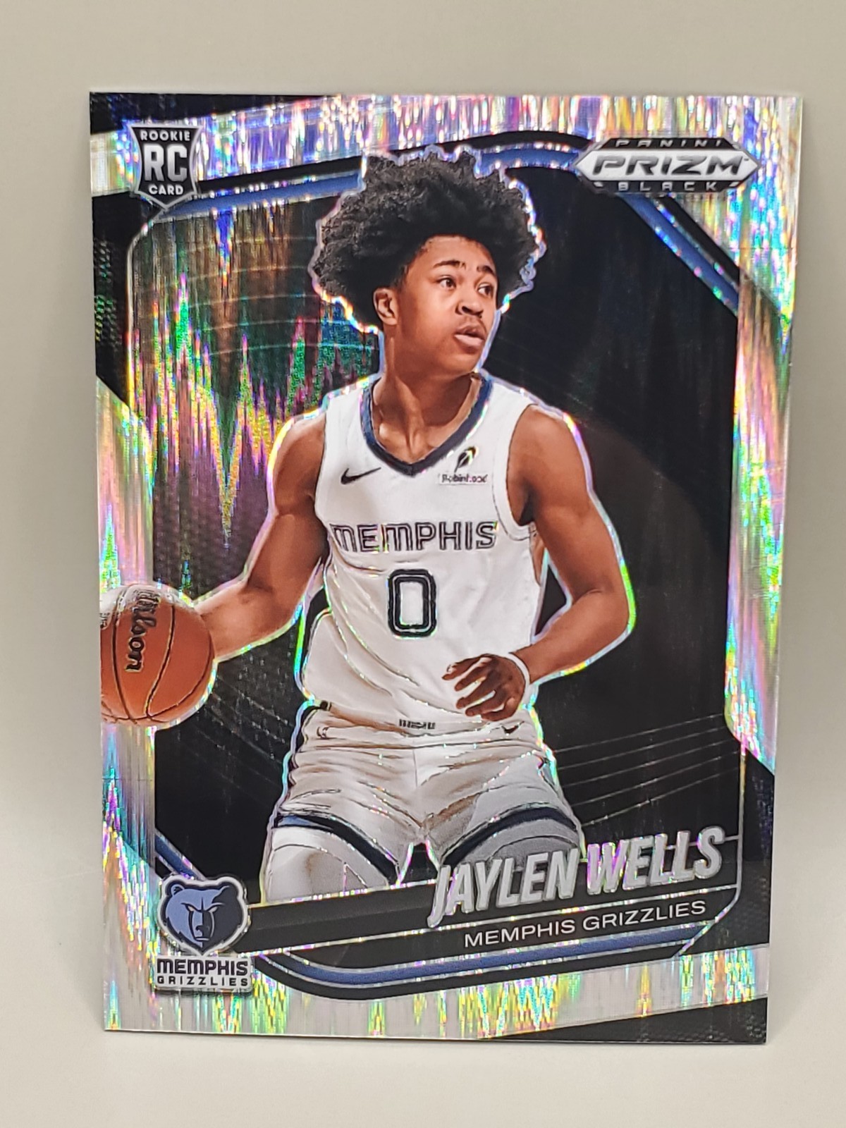 Jaylen Wells /249 Skewed Prizm RC 📈 2024-25 Panini Prizm Black #34 Rookie Grizz