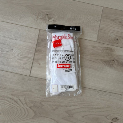 Supreme X Maison Margiela Mm6 White Socks