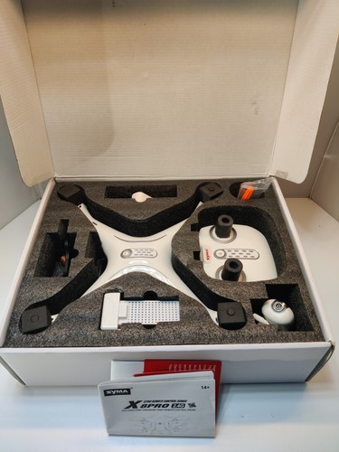 Syma X8PRO FPV GPS Quadcopter Drone with HD Camera, White *Missing Charger*