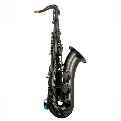 EM MKVI Style Matte Black Bb Professional Tenor Saxophone Dragon Engravings