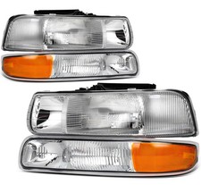 2 Headlight 2 Bumper Light Pair For Chevrolet Suburban 1500 5.3l 2004-2006
