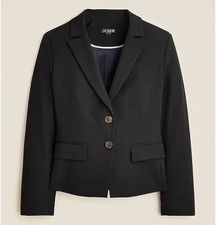J.CREW Black Women's Schoolboy Slimmer Fit Blazer Size 2P