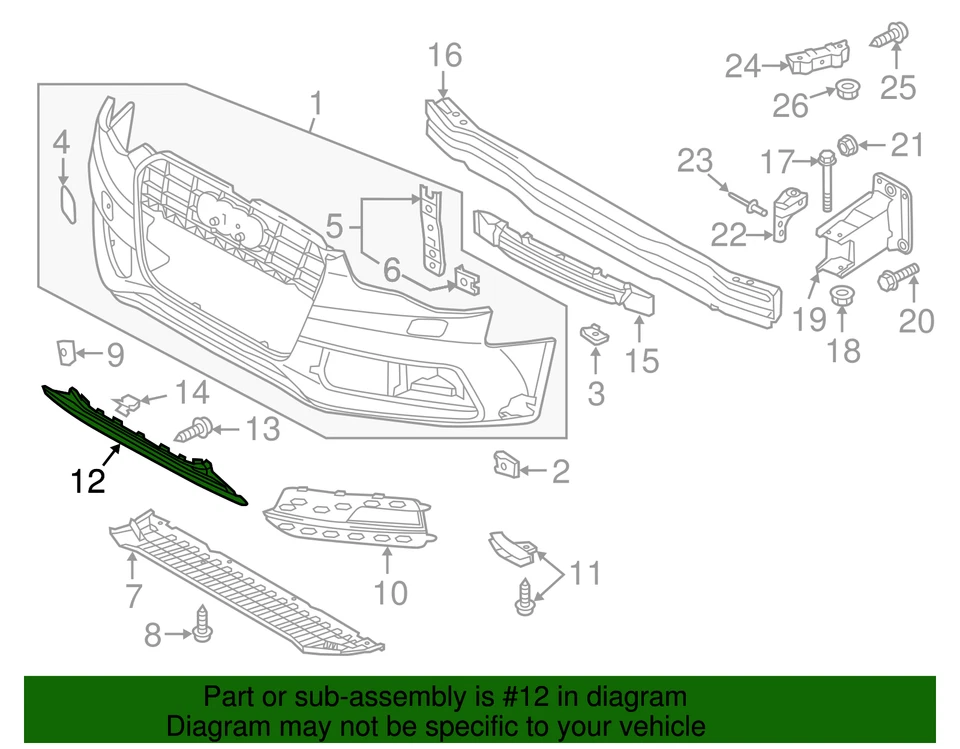 Borde inferior original Audi 8T0-807-647-A-01C Foto 2 de 2
