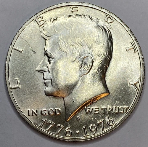 1976 S - Kennedy Half Dollar - BU 40% Silver - Exact Coin Imaged #KHD3