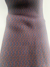 HERMES Necktie Tie Red all over pattern 100 Silk made in France J13276